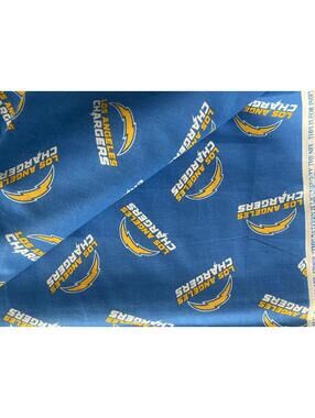 NFL Los Angeles CHARGERS Light Blue Cotton Fabric 60" by 1/2 Yard